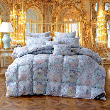 Paisley Baroque Bohemian Goose Duck Down Comforter set Quilt Duvet cover Thick Warm Super Soft
